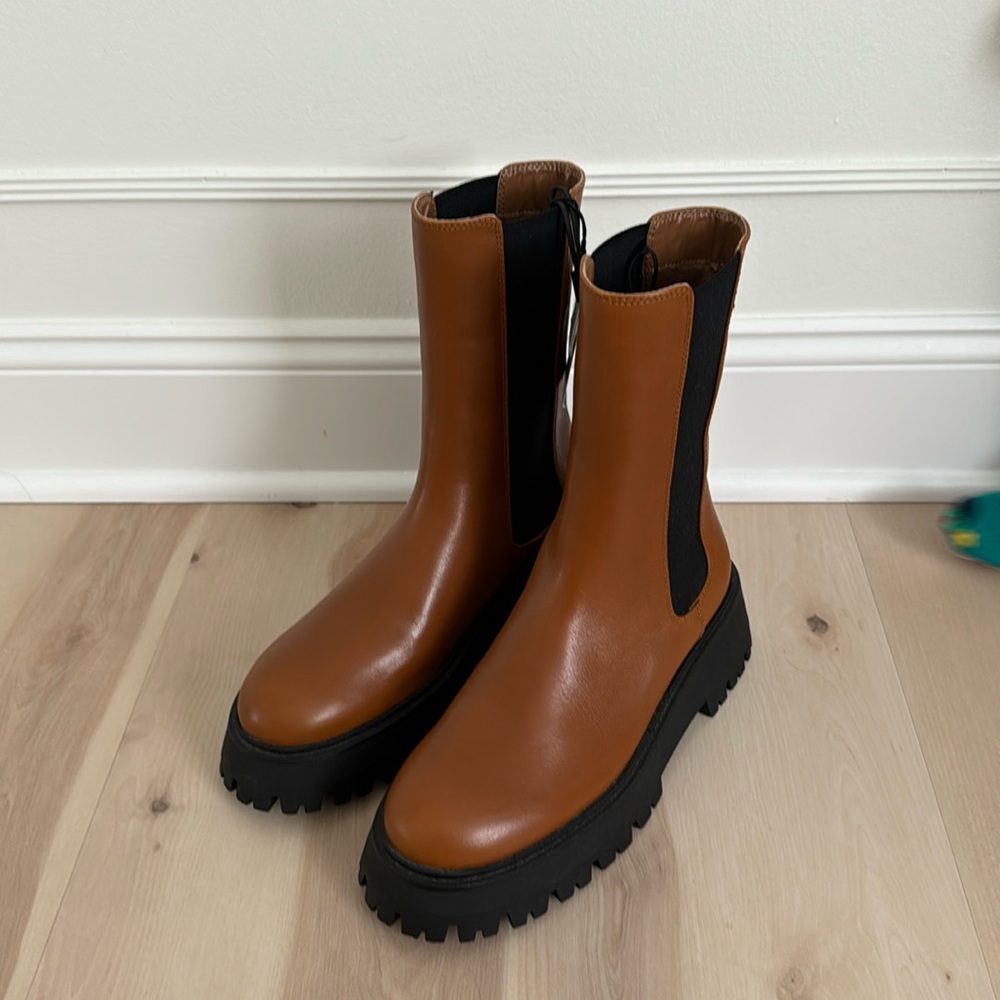 Leather boots